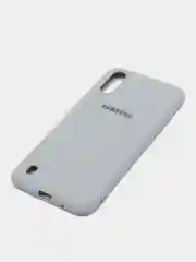 Серый чехол Samsung Galaxy A01 / M01, Галакси А01 / М01 силиконовый матовый с мягким подкладом