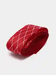Бордовый лента репсовая с рисунком "Ромбик", 25 мм, отрез 3 метра