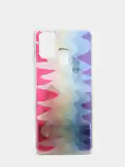 Терракотовый чехол Samsung Galaxy M31 (Самсунг Галакси М31) переливающийся жидкий с блестками