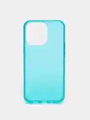 Бирюзовый чехол защитный силиконовый плотный с закрытым низом для iPhone 13 / Pro / Pro Max / mini