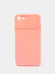 Коралловый чехол iPhone 7 / 8 / SE 2020 силиконовый с закрывающейся камерой