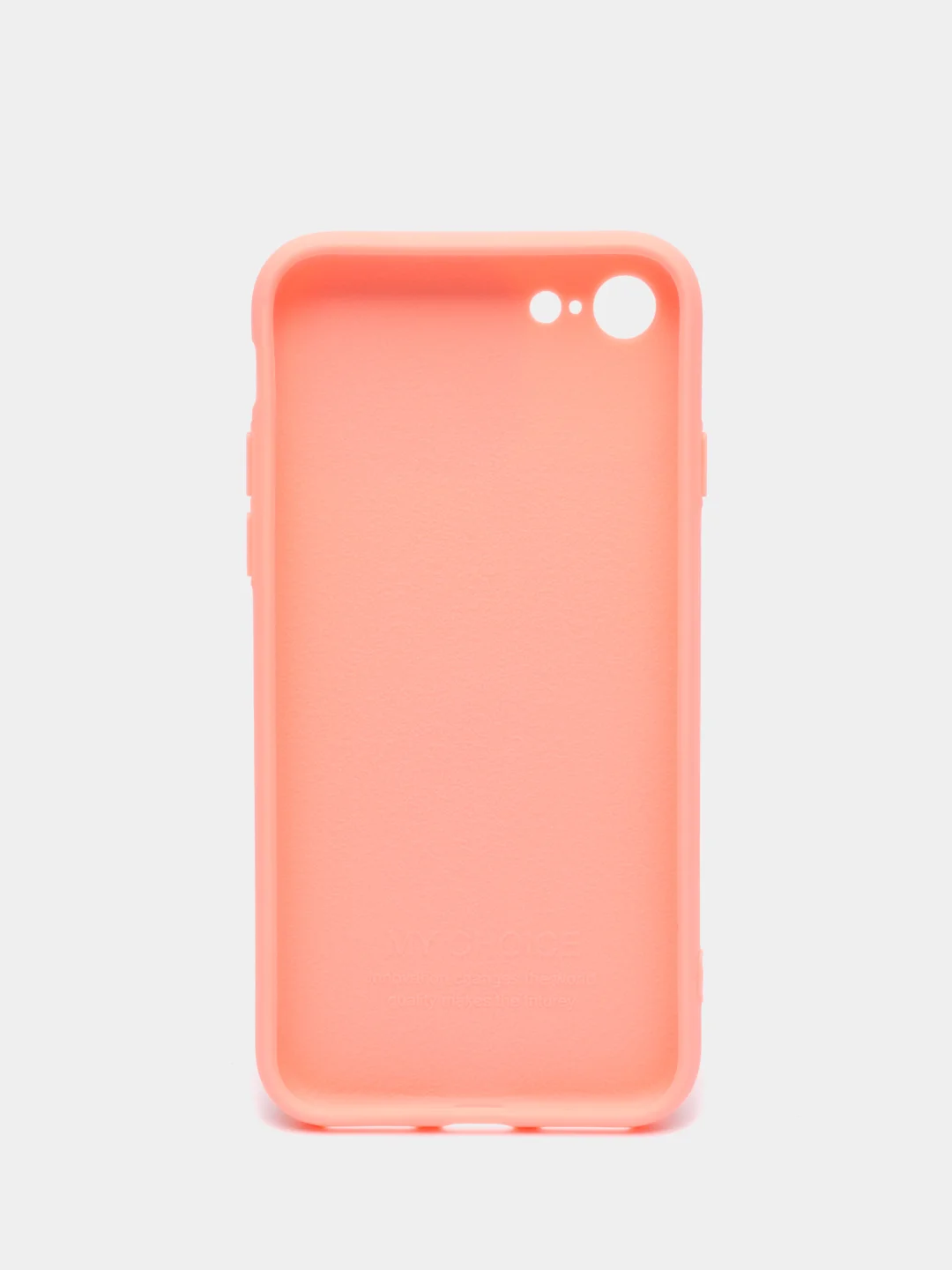 Коралловый чехол iPhone 7 / 8 / SE 2020 силиконовый с закрывающейся камерой