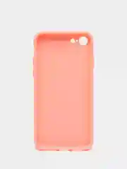 Коралловый чехол iPhone 7 / 8 / SE 2020 силиконовый с закрывающейся камерой