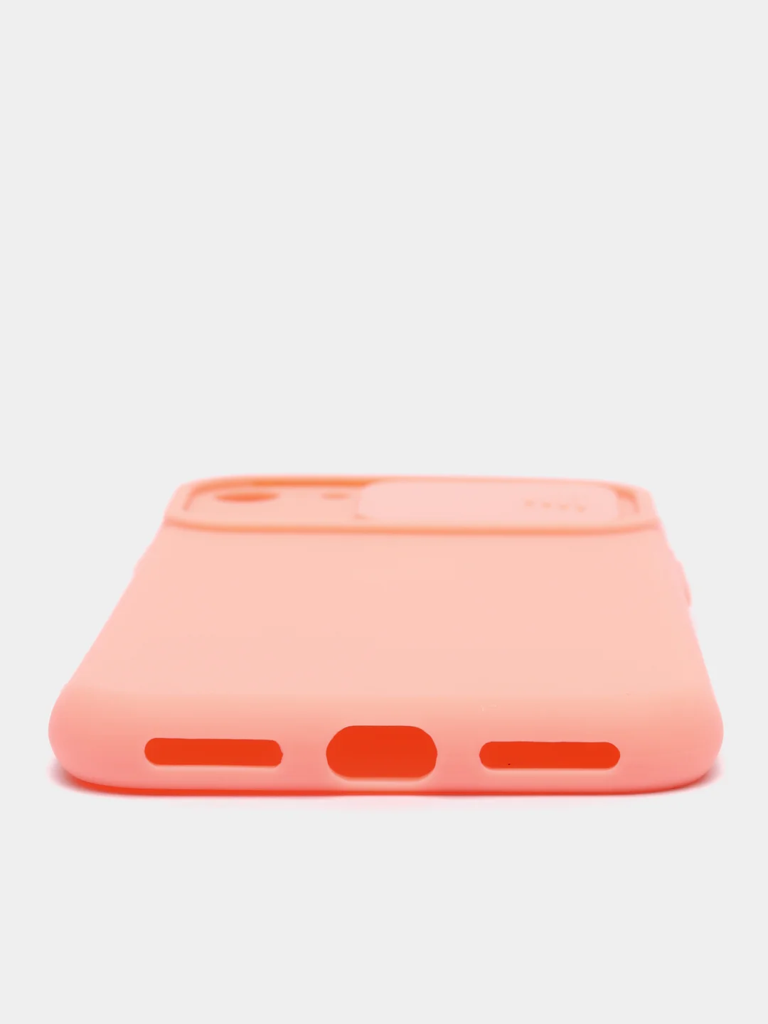 Коралловый чехол iPhone 7 / 8 / SE 2020 силиконовый с закрывающейся камерой