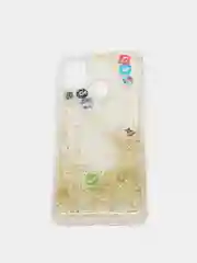Золотой чехол Samsung Galaxy M21, M30s (Самсунг Галакси М21, М30с) переливающийся жидкий блестками