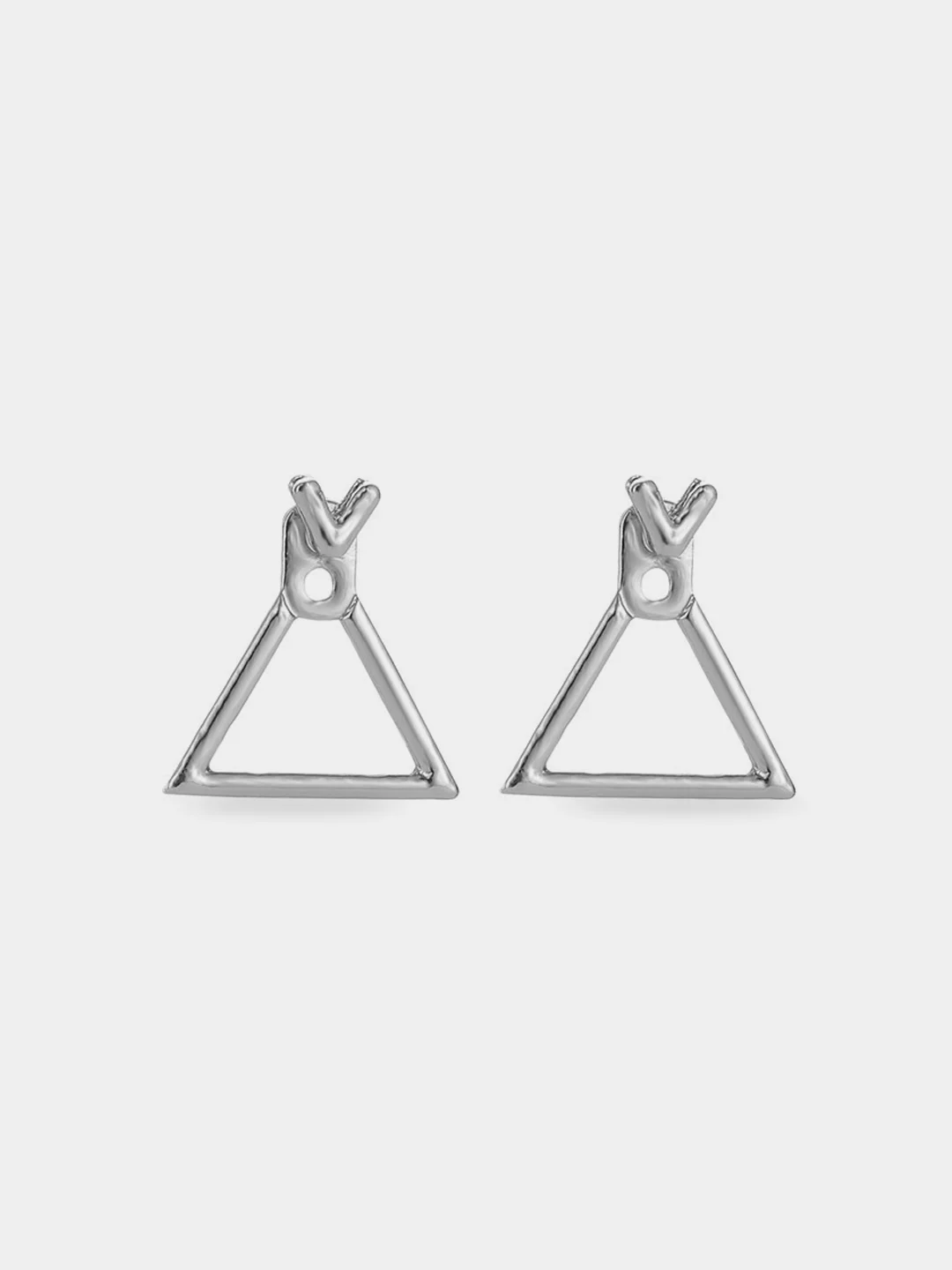 Серебряный серьги-гвоздики квадратные, 2 цвета