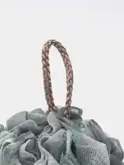 Серебряный мочалка для тела, массажная, нейлон
