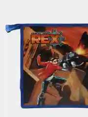 Синий папка школьная для тетрадей (труда) "Generator Rex", 2 отделения, А4, на молнии, без ручек