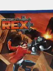 Синий папка школьная для тетрадей (труда) "Generator Rex", 2 отделения, А4, на молнии, без ручек