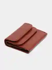 Рыжий мини кошелек из экокожи
