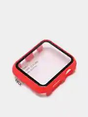 Красный бампер накладка чехол на корпус часов со стеклом Apple Watch (Эпл вотч) 42 mm