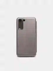 Серебряный чехол книжка для Samsung Galaxy S21FE (S21 FE)