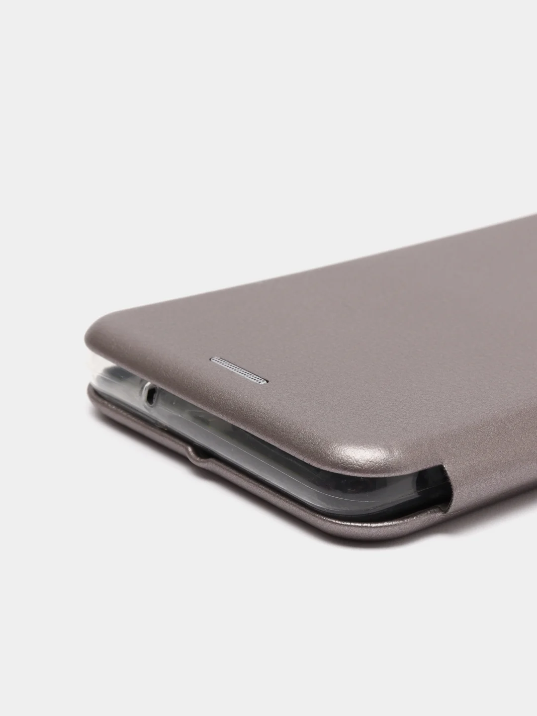 Серебряный чехол книжка для Samsung Galaxy S21FE (S21 FE)
