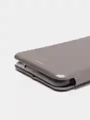 Серебряный чехол книжка для Samsung Galaxy S21FE (S21 FE)