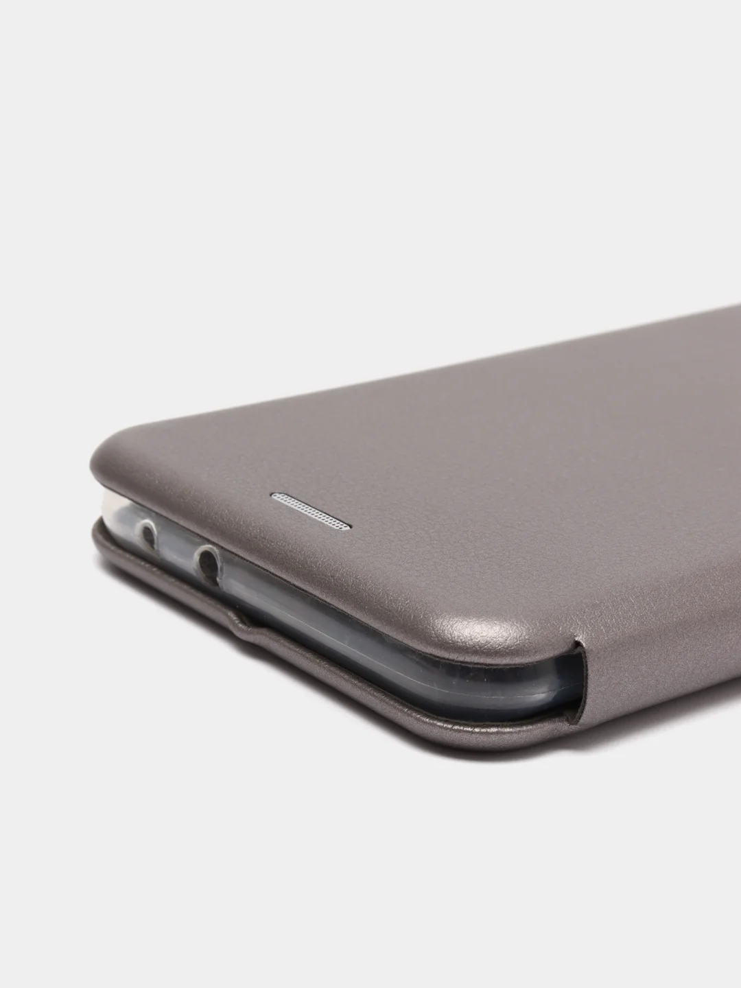 Серебряный чехол книжка для Xiaomi Redmi 9