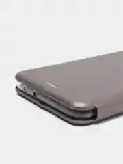 Серебряный чехол книжка для Xiaomi Redmi 9