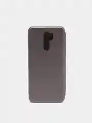 Серебряный чехол книжка для Xiaomi Redmi 9