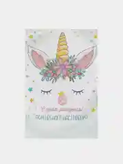 Конфетный открытка "С днём рождения", с единорогом