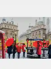 Багровый алмазная мозаика "Город Люди", 40 х 50