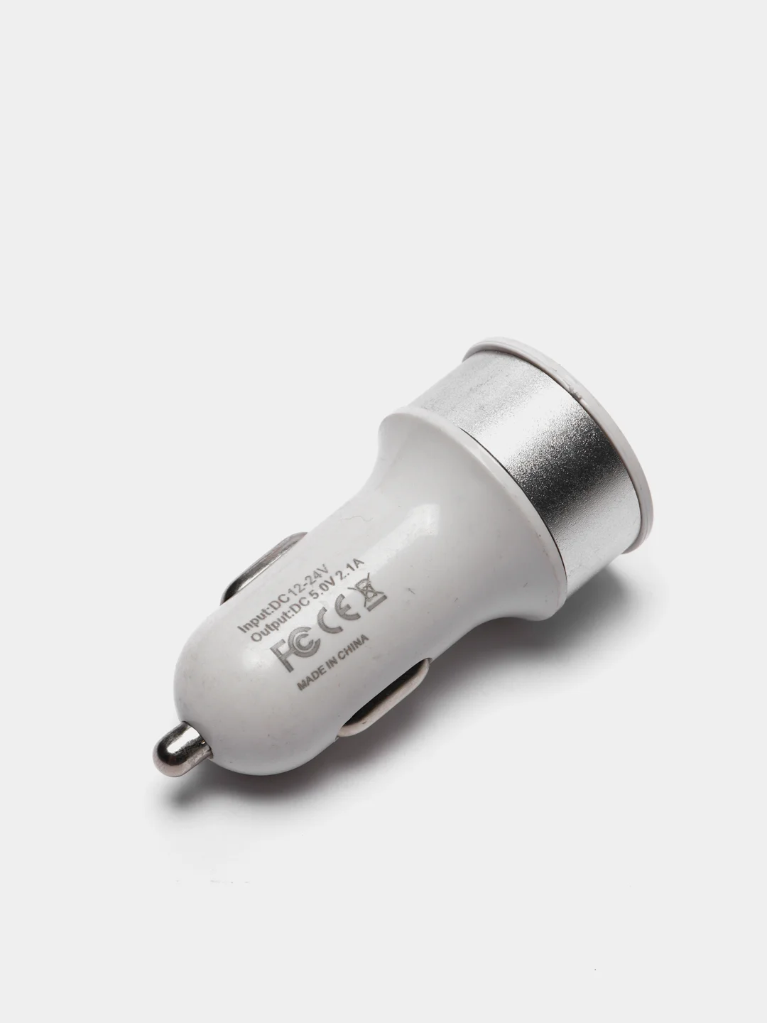 Серый автомобильное зарядное устройство, 2 USB, 2.1 А