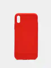 Красный матовый тонкий силиконовый чехол для iPhone X XS