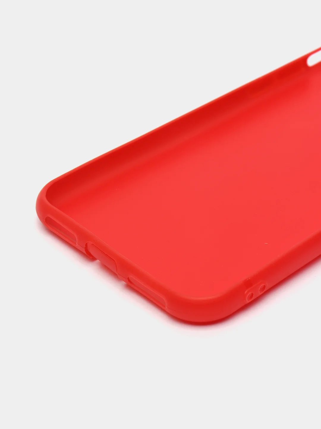 Красный матовый тонкий силиконовый чехол для iPhone X XS
