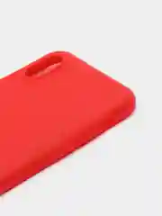 Красный матовый тонкий силиконовый чехол для iPhone X XS
