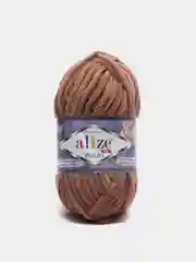 Светло-коричневый пряжа плюшевая Alize Velluto, микрополиэстер, 100 г, 68 м