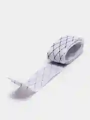 Белый лента репсовая с рисунком "Ромбик", 25 мм, отрез 3 метра