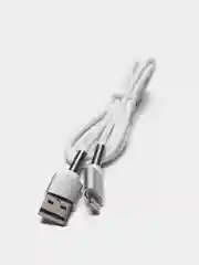 Белый кабель зарядный Micro-USB, Type-C