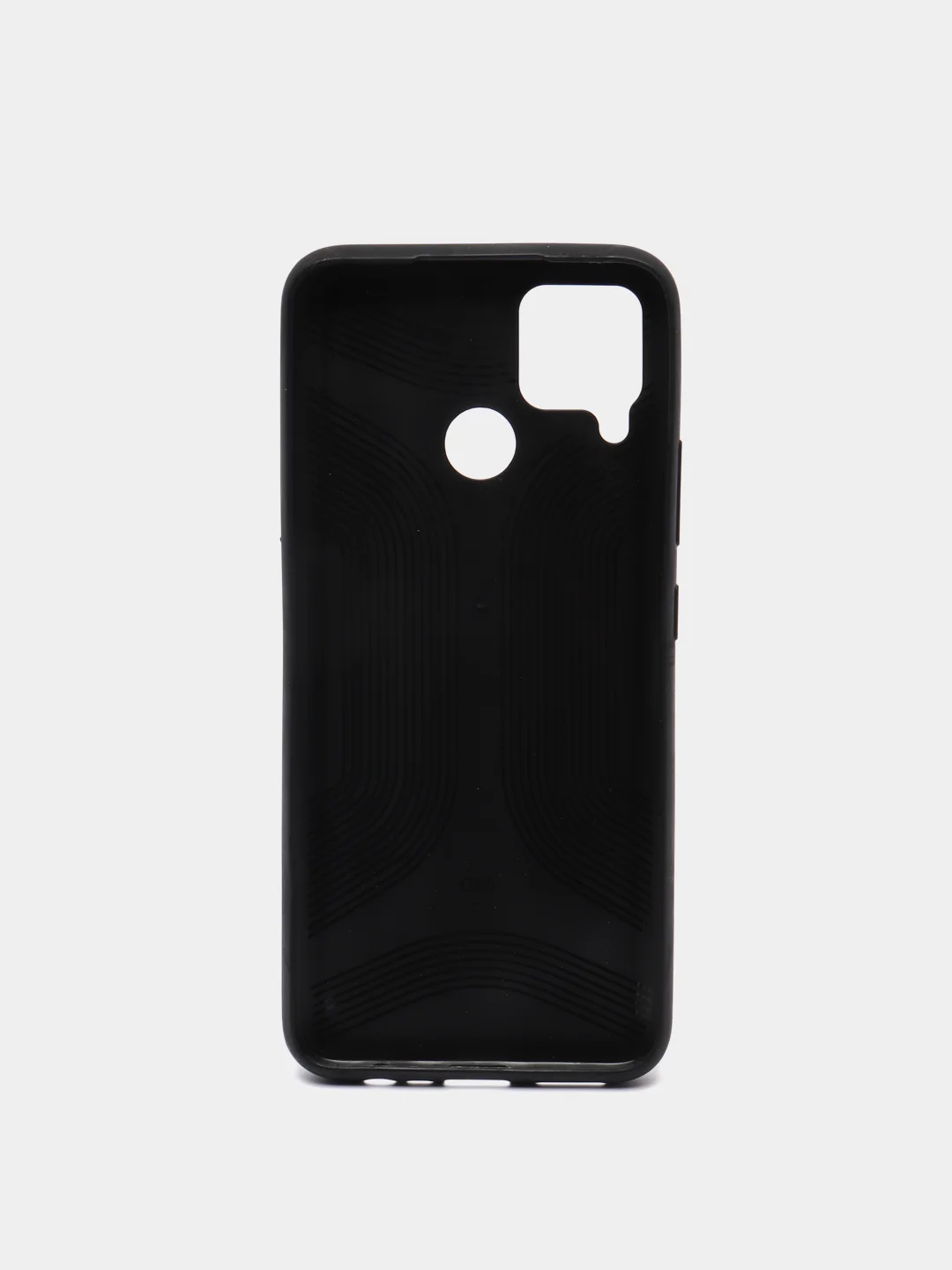 Зеленый силиконовый чехол накладка для Realme C15 с текстурой кожи (под кожу)
