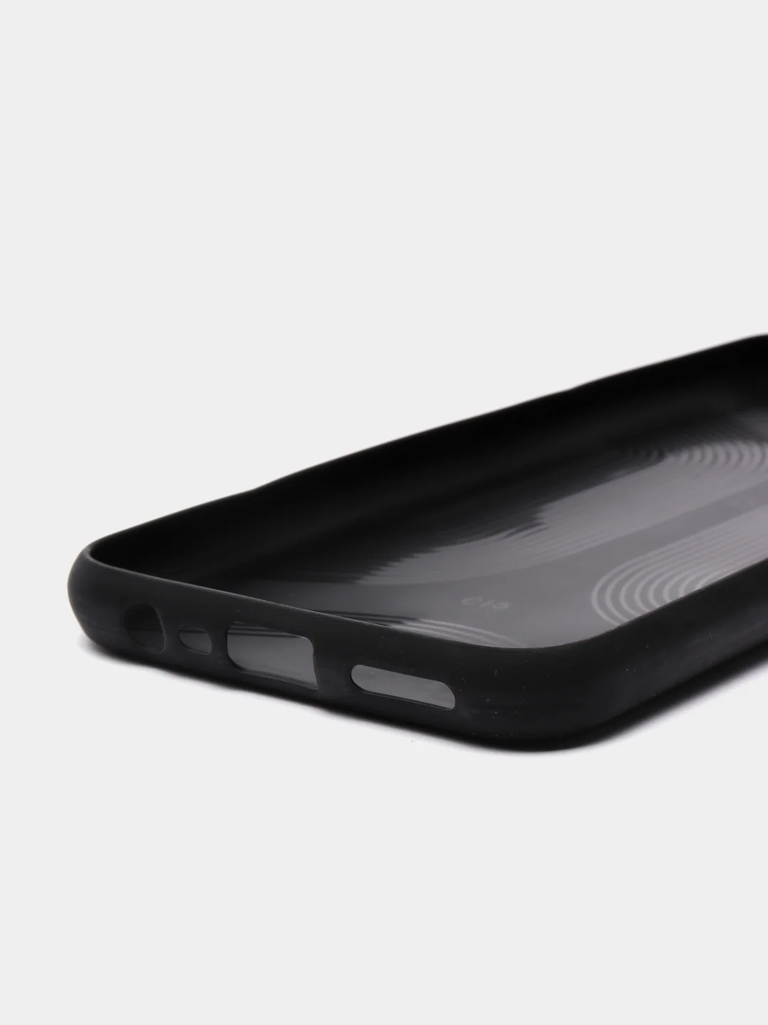 Зеленый силиконовый чехол накладка для Realme C15 с текстурой кожи (под кожу)