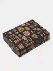 Коробка складная крафтовая "Брутальность", 21 х 15 х 5 см