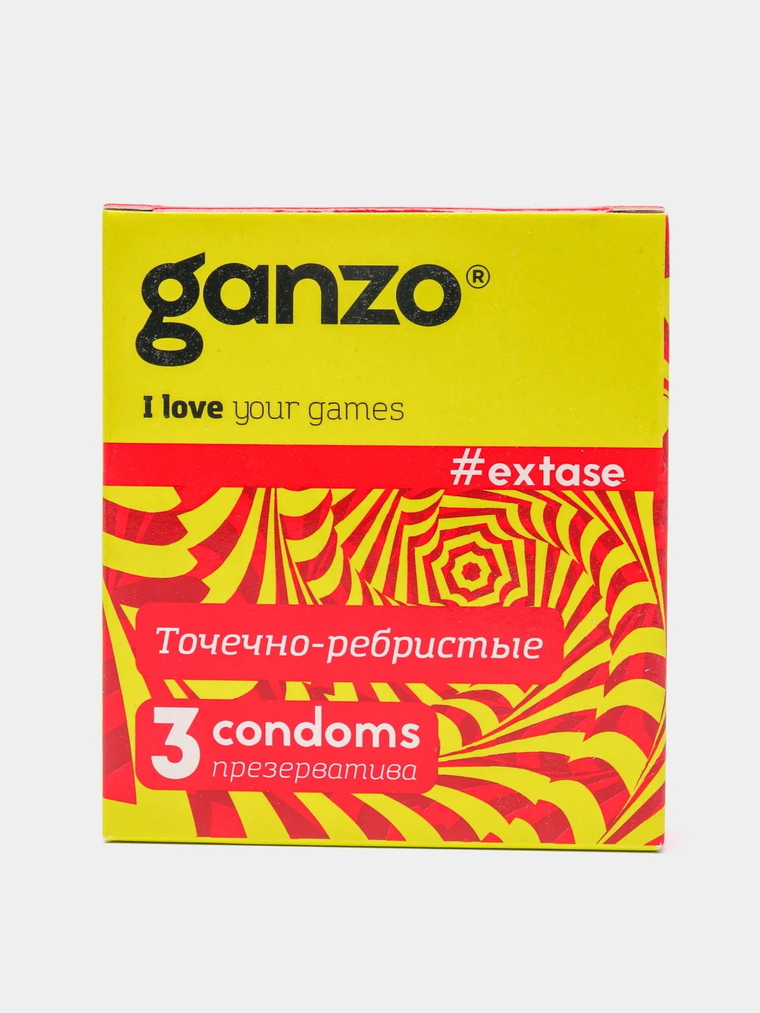 Презервативы Ganzo Extase, точечно-ребристые, 3 штуки