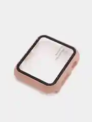 Бежевый бампер накладка чехол на корпус часов со стеклом Apple Watch (Эпл вотч) 42 mm
