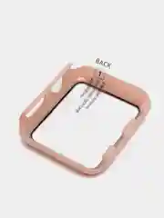 Бежевый бампер накладка чехол на корпус часов со стеклом Apple Watch (Эпл вотч) 42 mm
