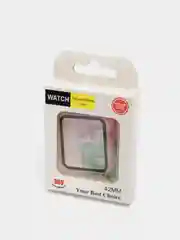 Бежевый бампер накладка чехол на корпус часов со стеклом Apple Watch (Эпл вотч) 42 mm