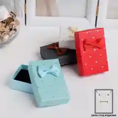 Белый коробочка подарочная под набор, колье, брошь 5 х 8 см, 4 цвета