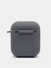 Тёмно-серый силиконовый чехол для беспроводных наушников AirPods 1, AirPods 2