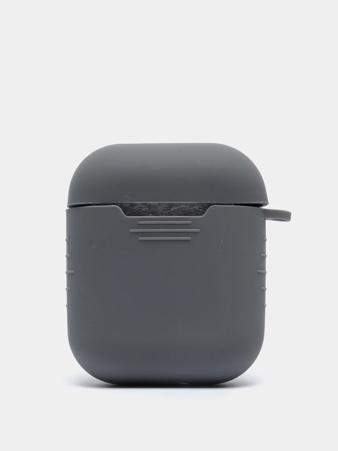 Тёмно-серый силиконовый чехол для беспроводных наушников AirPods 1, AirPods 2