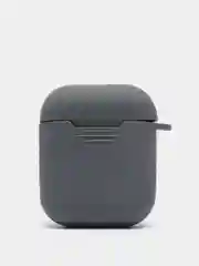 Тёмно-серый силиконовый чехол для беспроводных наушников AirPods 1, AirPods 2