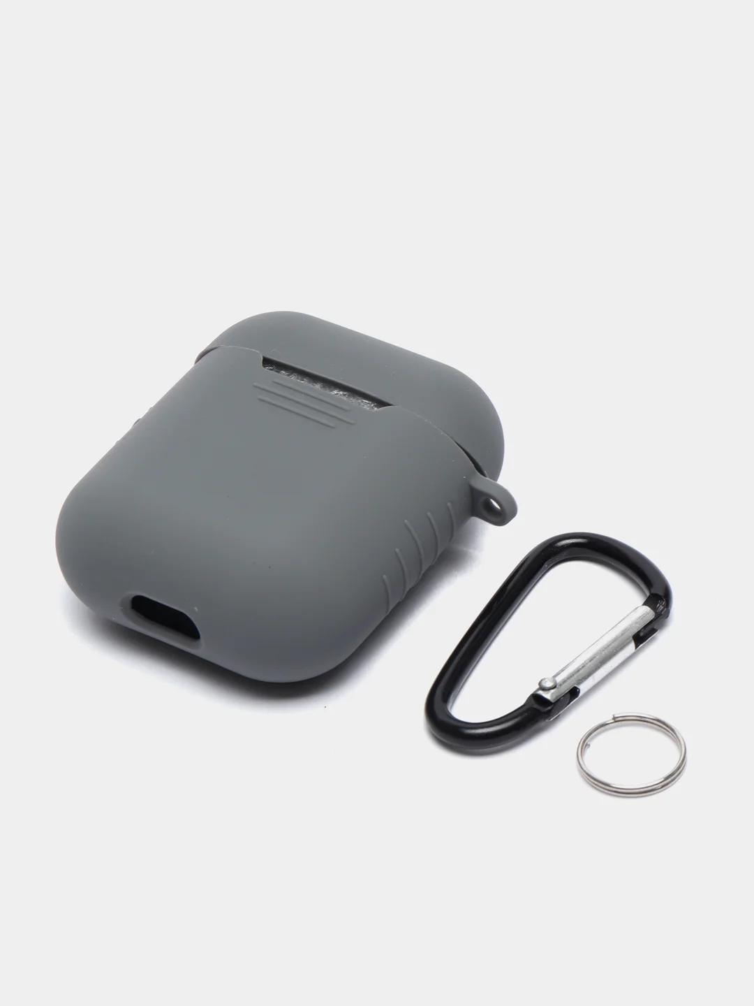 Тёмно-серый силиконовый чехол для беспроводных наушников AirPods 1, AirPods 2