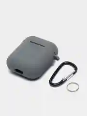 Тёмно-серый силиконовый чехол для беспроводных наушников AirPods 1, AirPods 2