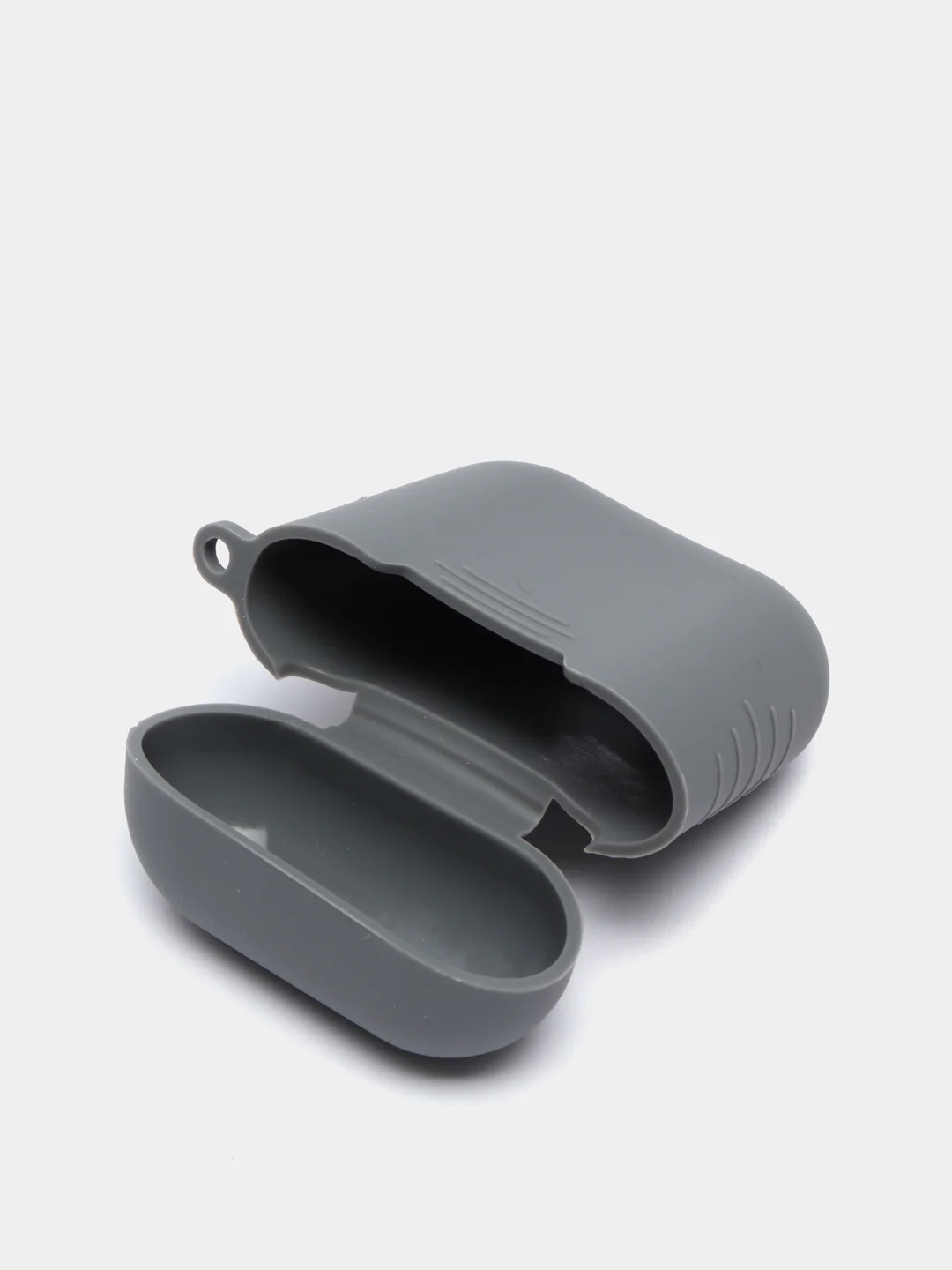 Тёмно-серый силиконовый чехол для беспроводных наушников AirPods 1, AirPods 2