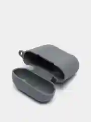 Тёмно-серый силиконовый чехол для беспроводных наушников AirPods 1, AirPods 2