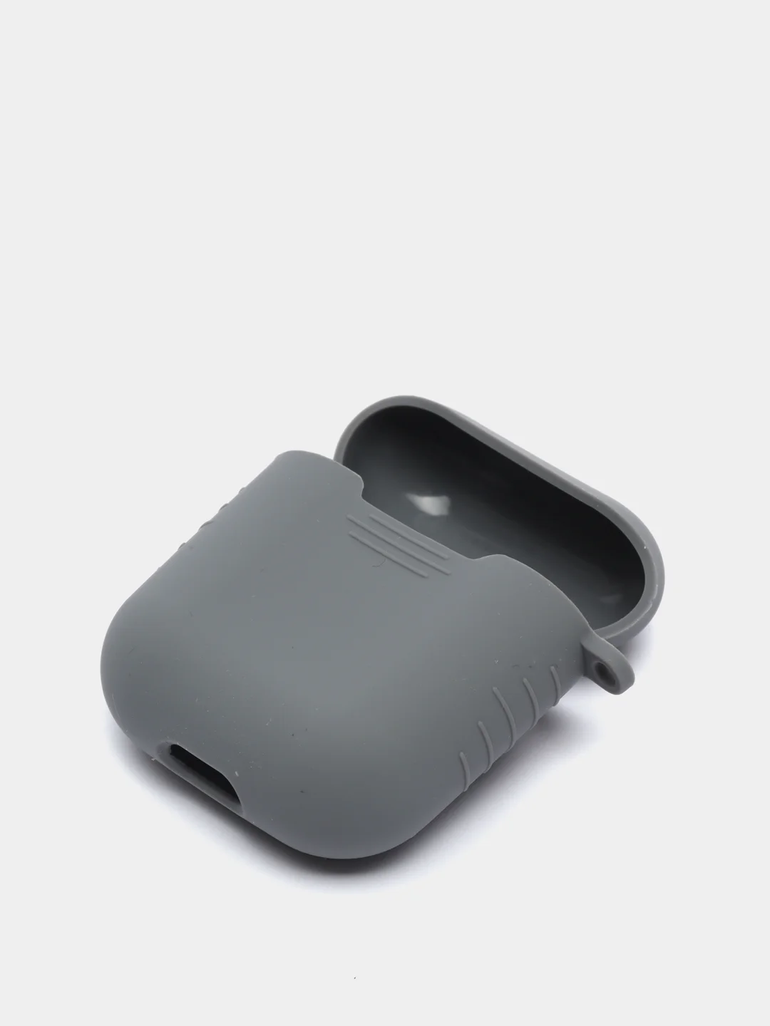 Тёмно-серый силиконовый чехол для беспроводных наушников AirPods 1, AirPods 2