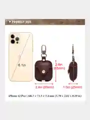 Чехол для наушников AirPods, из натуральной кожи, для ношения на ремне