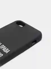 Коричневый силиконовый чехол с надписями для iPhone X/Xs, Xr, 11, 12/12Pro, 13/13Pro, 14/14Pro