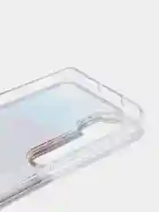 Синий чехол Xiaomi Mi Note 10 / Mi Note 10 Pro / Mi CC9 PRO переливающийся жидкий с блестками