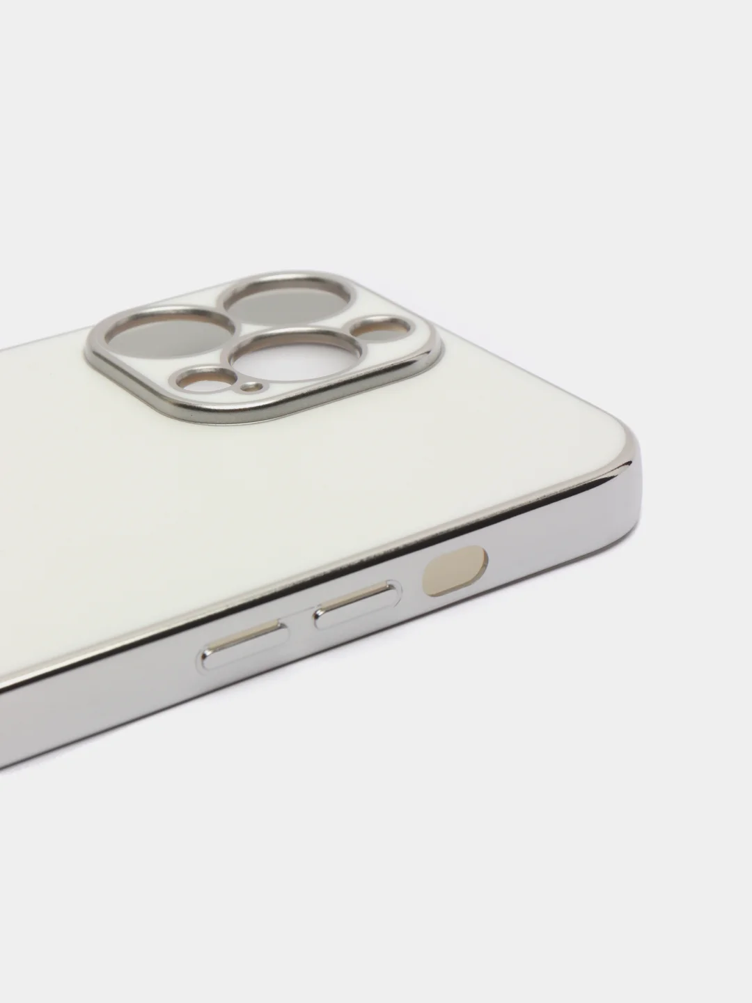 Белый чехол для iPhone 13 Pro Max силиконовый айфон про макс